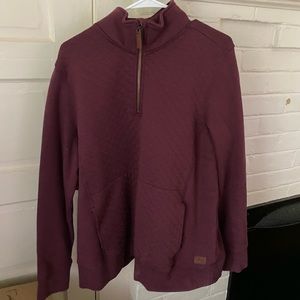 LL Bean Quilted Pullover Quarter Zip NWT